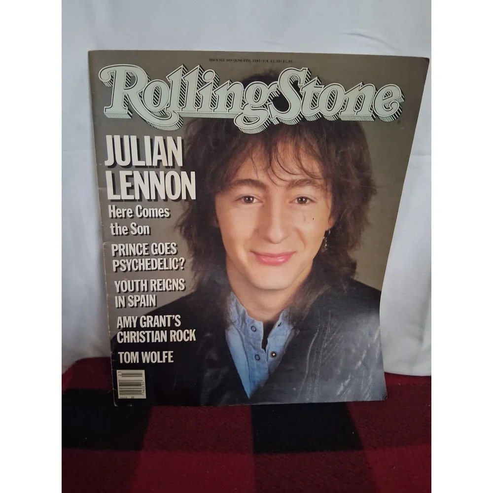 JULIAN LENNON ROLLING STONE NO.449 MAGAZINE JUNE 6 1985 JULIAN LENNON COVER